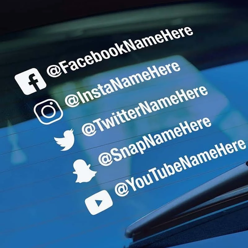 Your Social Media Die Cut Custom Decal