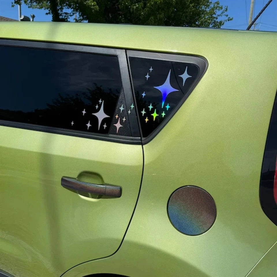 Bintang Stiker Tubuh Windows Mobil Holografik