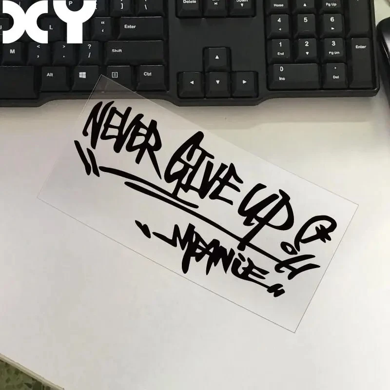 ETIE Design Motorcycle Sticker Never Give Up