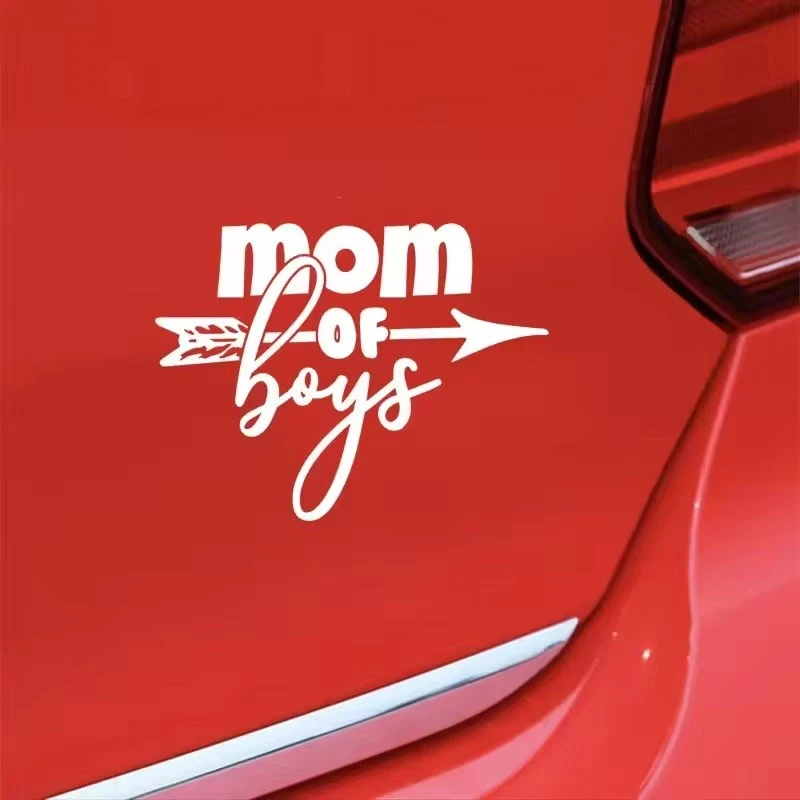 Stiker bumper jendela anak laki -laki dan ibu