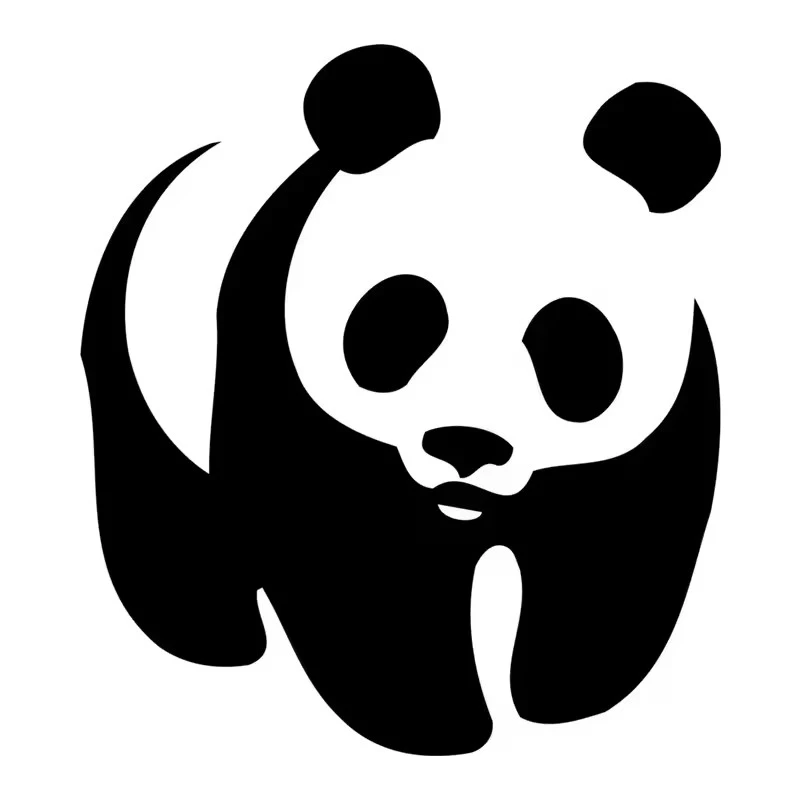 Panda Sticker Car Body
