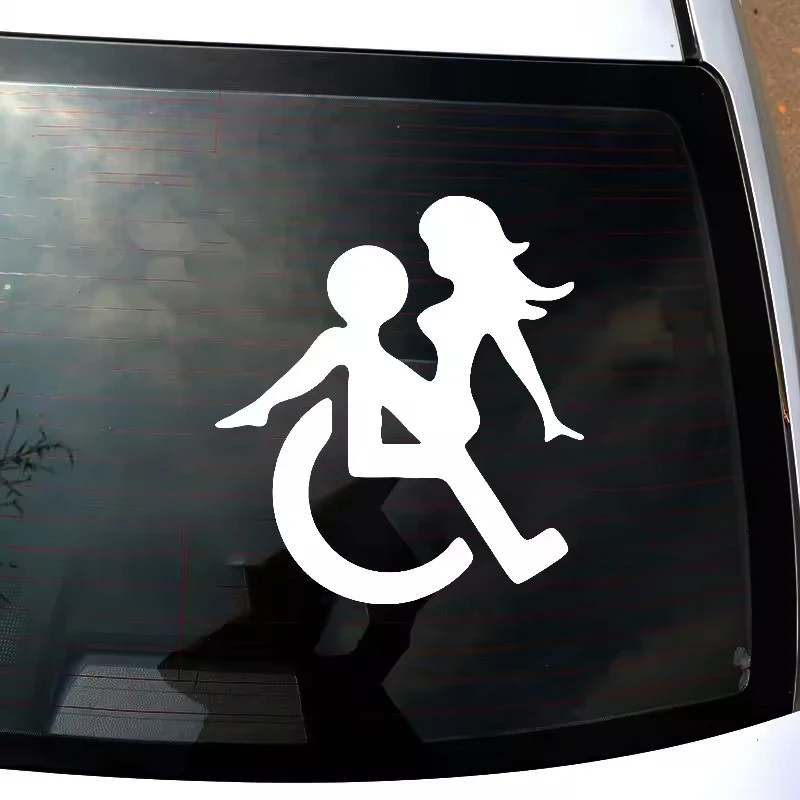 Disabled Person Wheelchair Car Bumper Sticker