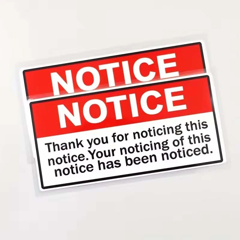 Funny Warnings Scratch Sticker Scar Decals