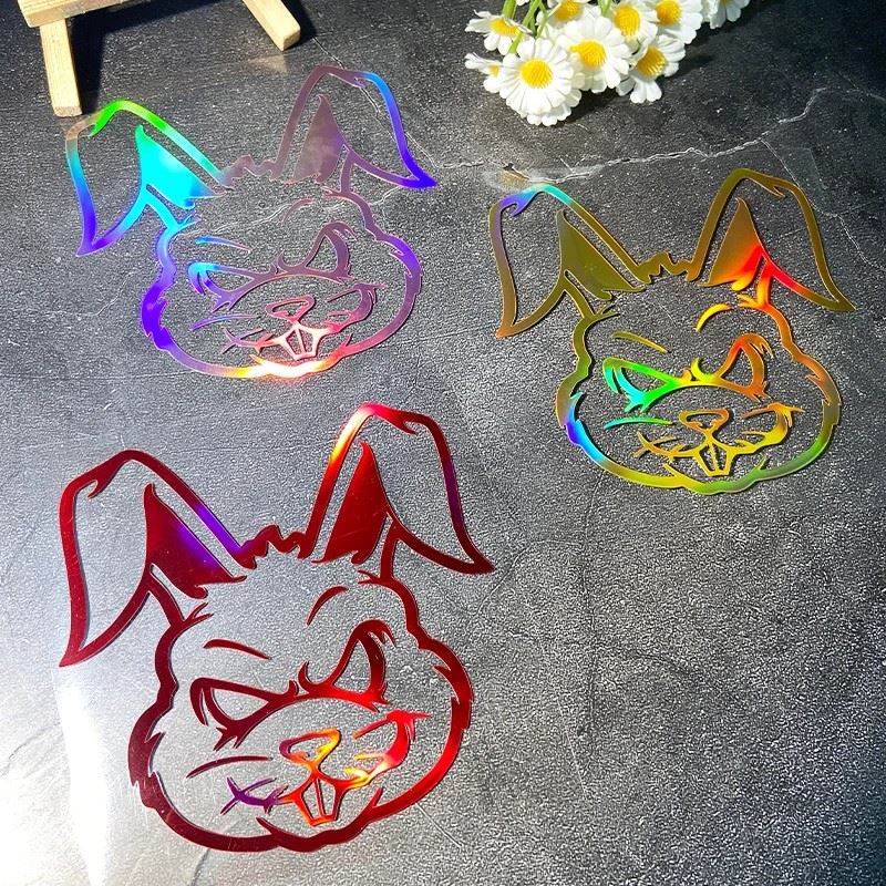 Evil Rabbit Laser Motorcycle Stiker Waterproof