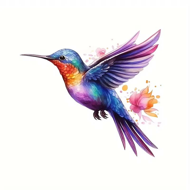 ET11389# Durable Hummingbird Decals Motorcycle Car Stickers