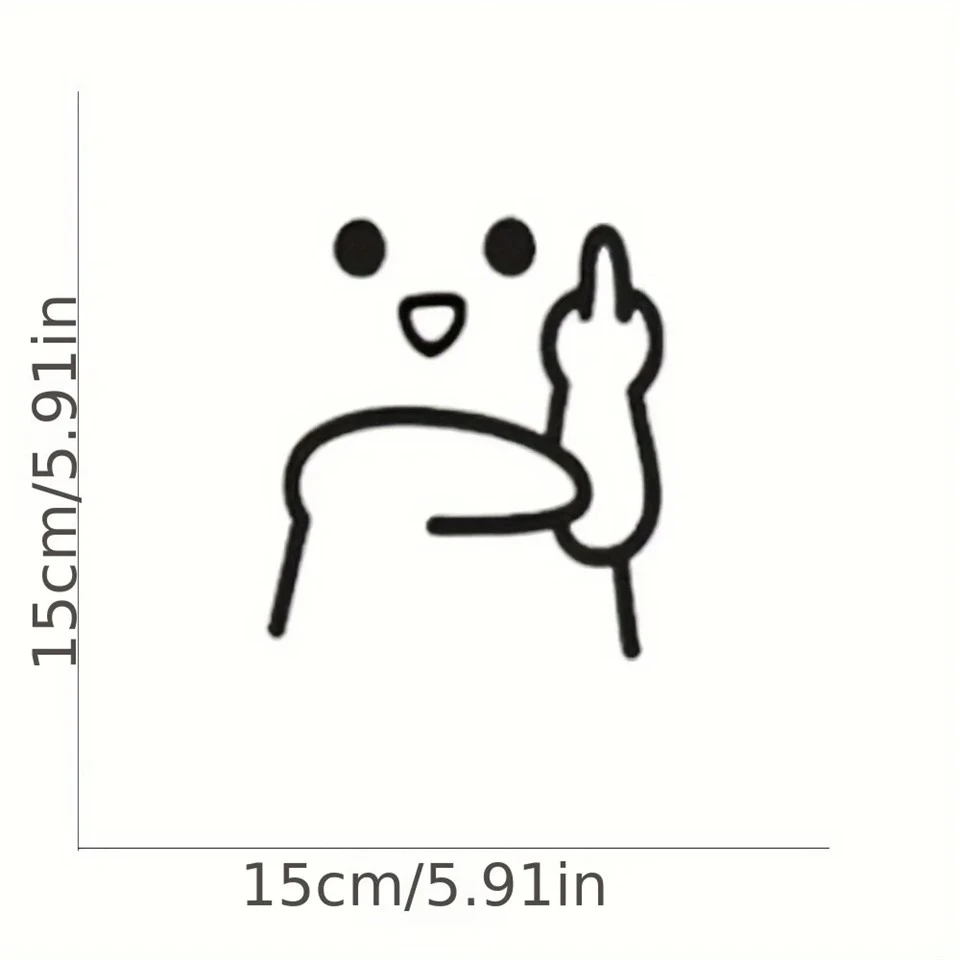 Stiker emoji garis yang menyenangkan dan lucu