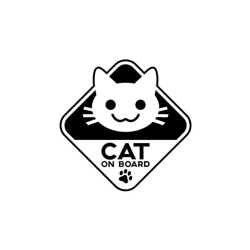 Kucing stiker mobil vinil lucu di atas kapal