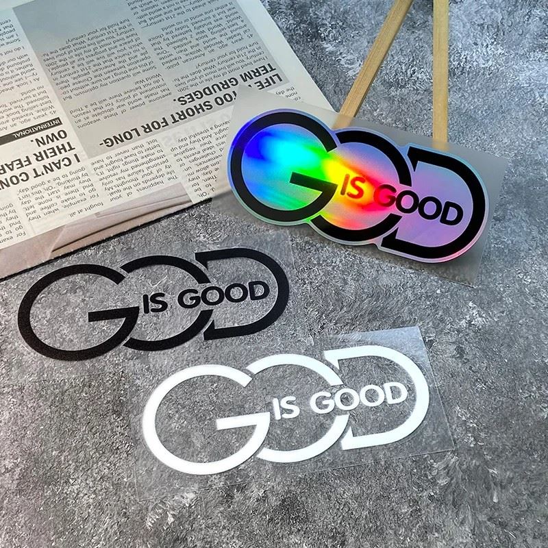 Tuhan adalah motor yang bagus stiker laser berwarna -warni