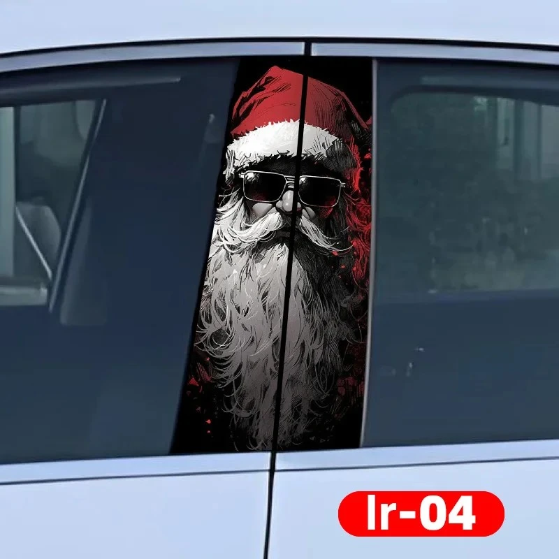 Grafiti stiker mobil Santa Claus yang lucu