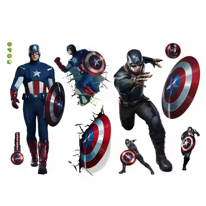 Stiker dinding untuk Kamar Anak -anak Kartun Amerika