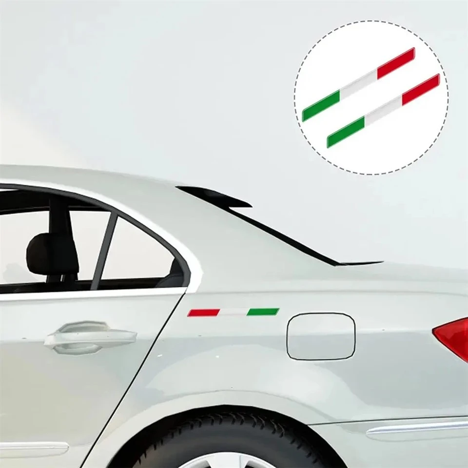 Italian Tricolor Flag Epoxy Decorative Stick