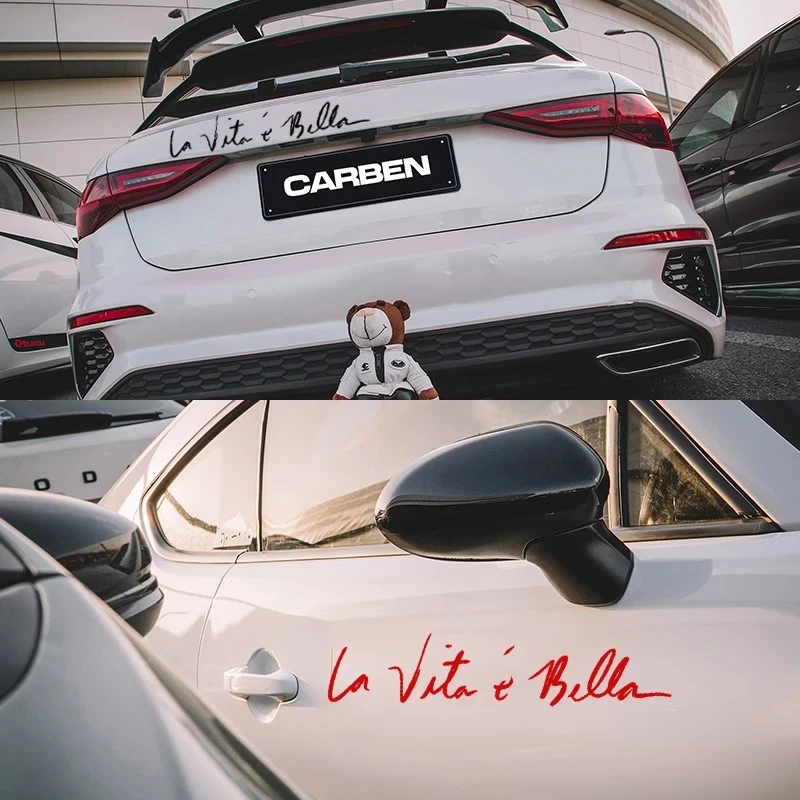 Stiker mobil reflektif la vita e bella