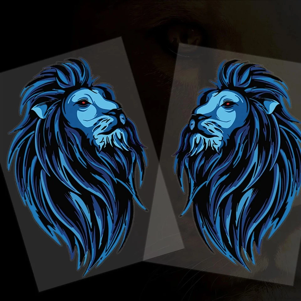 Stiker jendela mobil reflektif singa