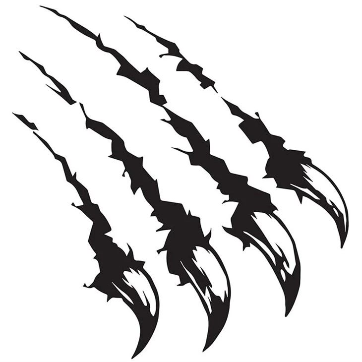 Stiker mobil Monster Claw