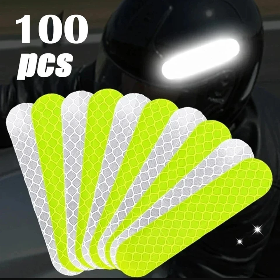 Motorcycl Helmet Safety Warning Stiker Reflektif