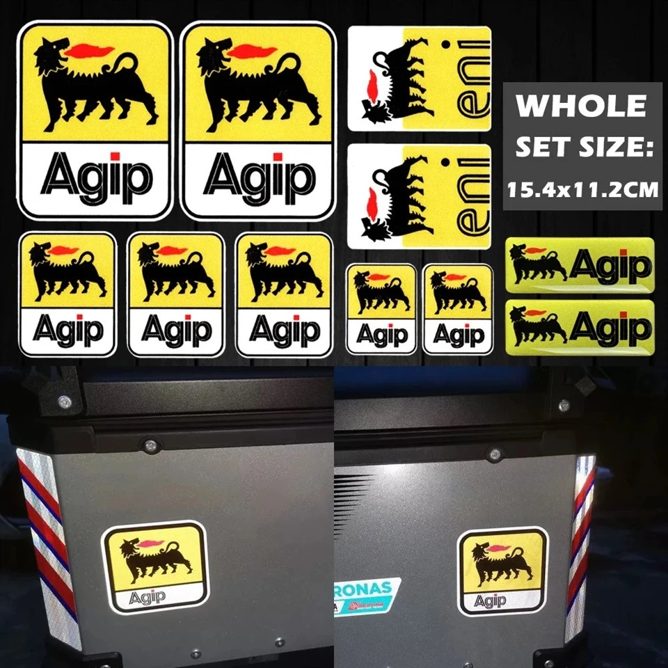 Stiker Sepeda Motor AGIP ENI oli untuk sepeda motor