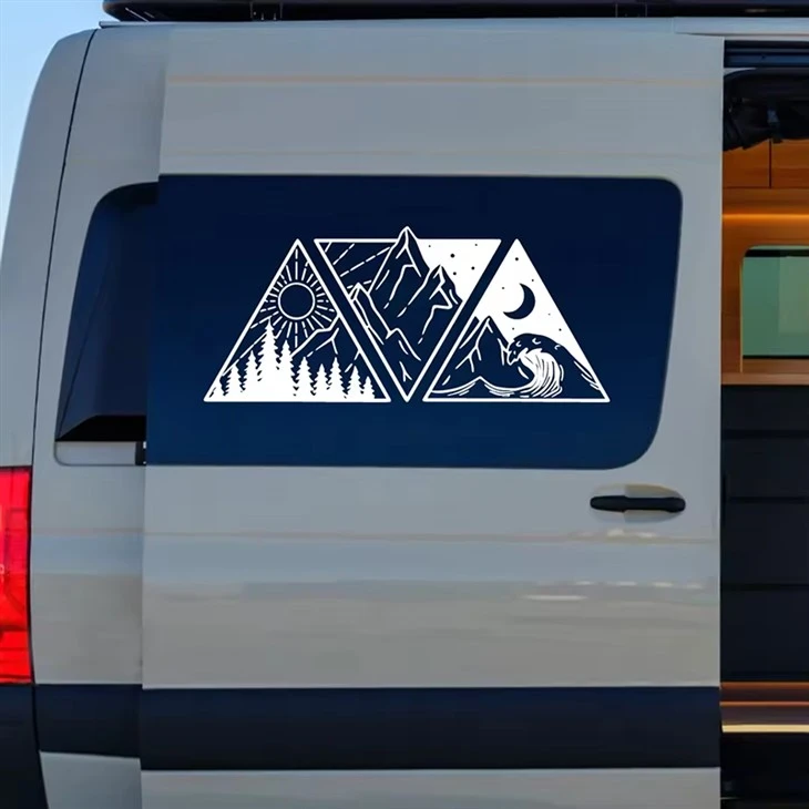 Stiker Ocean Mountain Untuk Camper Van