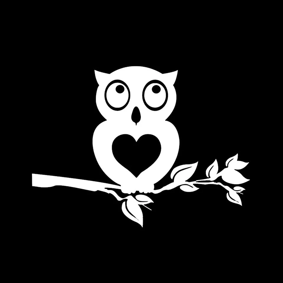 Owl Standing On The Branch Reflective Car Sticker factory