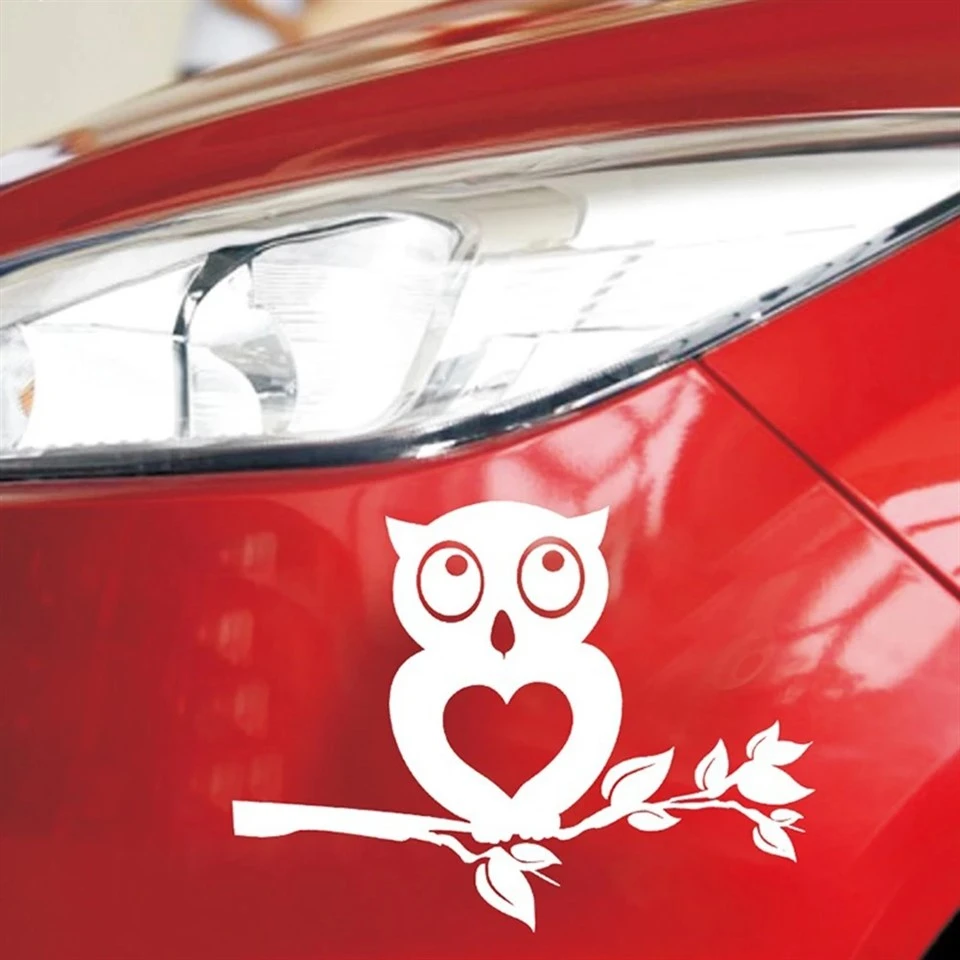 Owl Standing On The Branch Reflective Car Sticker high quality