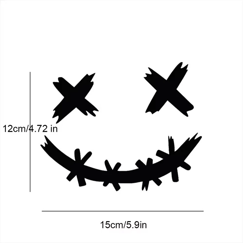 Reflective Cartoon Holloween Face Decal