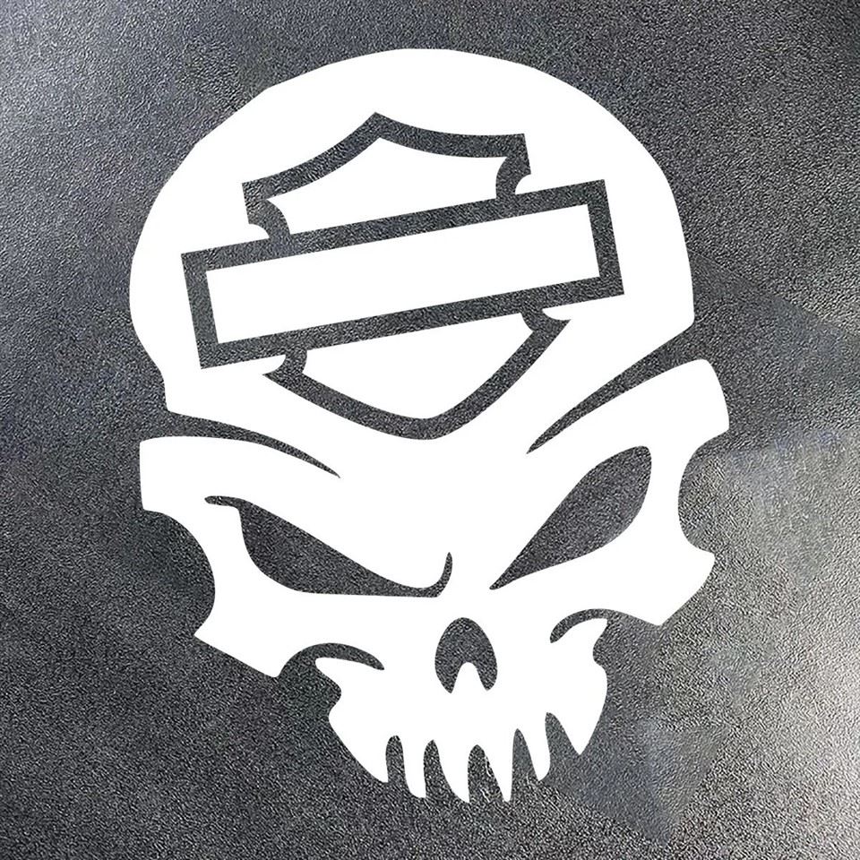 Stiker sepeda motor vinil pola tengkorak