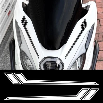 1 pasang stiker sepeda motor strip samping