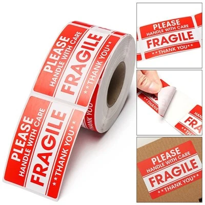 1000/500 pcs stiker rapuh bahasa Inggris