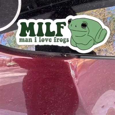 Saya Suka Katak Stiker Mobil Lucu