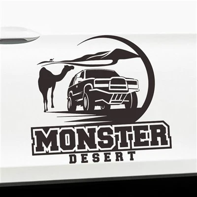 Stiker tempel mobil gaya Desert Cross
