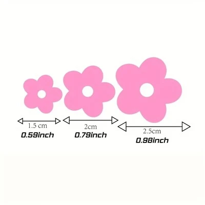 12 pcs Dekal Dekorasi Bunga Berwarna -warni