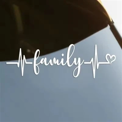 Decals of Family Heartbeat Die Cut