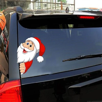 Stiker Dekorasi Mobil Santa Hari Natal