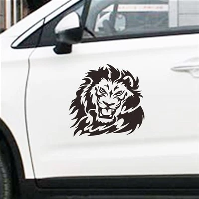 Stiker Body Mobil Logo Kepala Singa