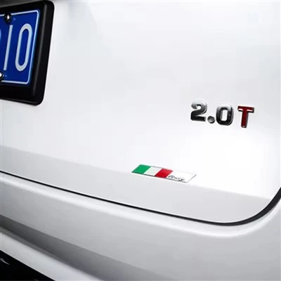Lencana Lambang Bendera Italia Logam