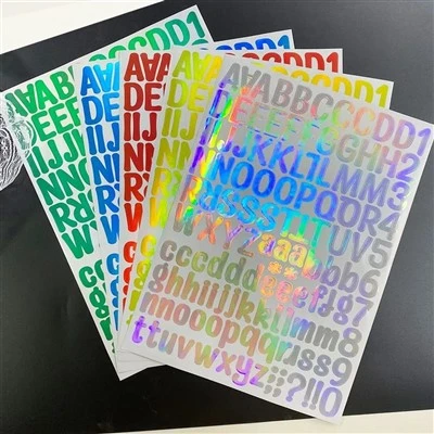 2 pcs 1 inci 26 stiker perencana alfabet