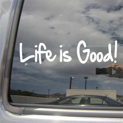 Life is Good Car Bumper Window Vinyl Vinyl Decal Sticker