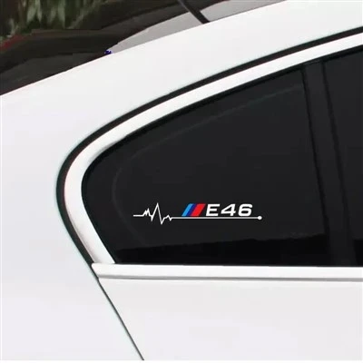 2 pcs stiker windows mobil untuk bmw