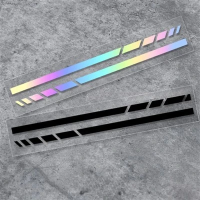 2 pcs sport strip motor stiker bakar tangki bahan bakar dekorasi mobil tahan air spion spion vinyl decals aksesoris kendaraan