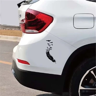 Doordash stiker mobil bulu burung lucu
