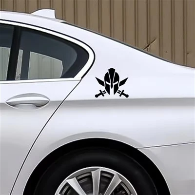 Stiker Mobil Helm Spartan