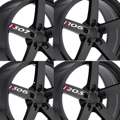 4pcs stiker roda mobil untuk mobil peugeot
