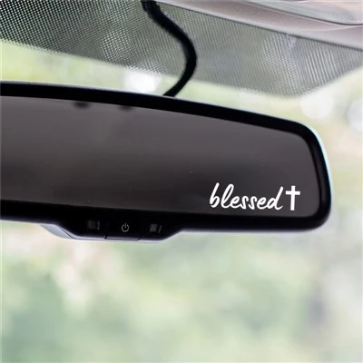 Stiker Kaca Spion Dalam Mobil God Bless