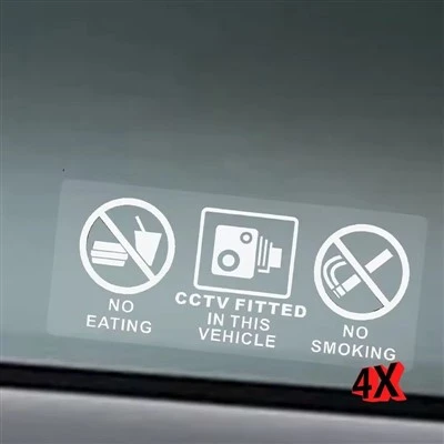 Makan tidak minum stiker yang dipasang CCTV