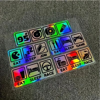 5pcs/set jdm - set stiker mobil gaya