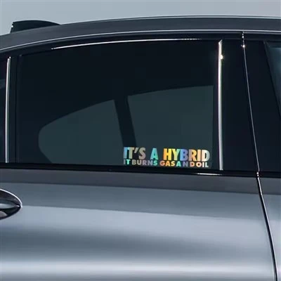 Stiker Teks Lucu Untuk Mobil Hybrid
