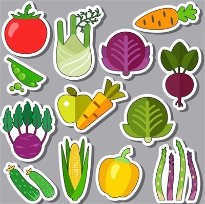 Stiker karton hijau untuk pendidikan awal