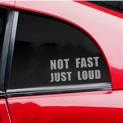 Stiker Vinyl Lucu Tidak Cepat Hanya Keras
