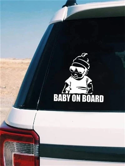 stiker vinil jendela Baby On Board