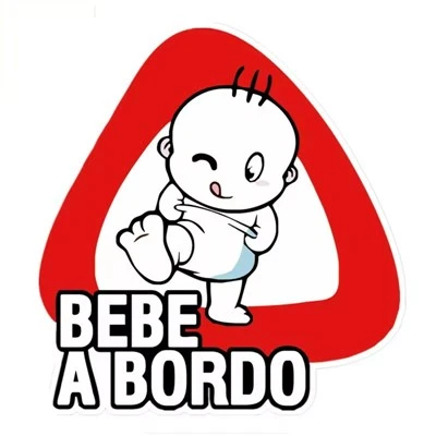 Bayi di papan bebe stiker peringatan bordo