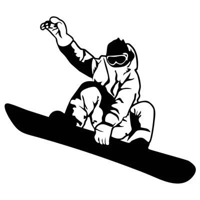 Snowboard Car Decal Stiker Tahan Air